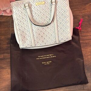 Kate Spade Perforated Cream Satchel